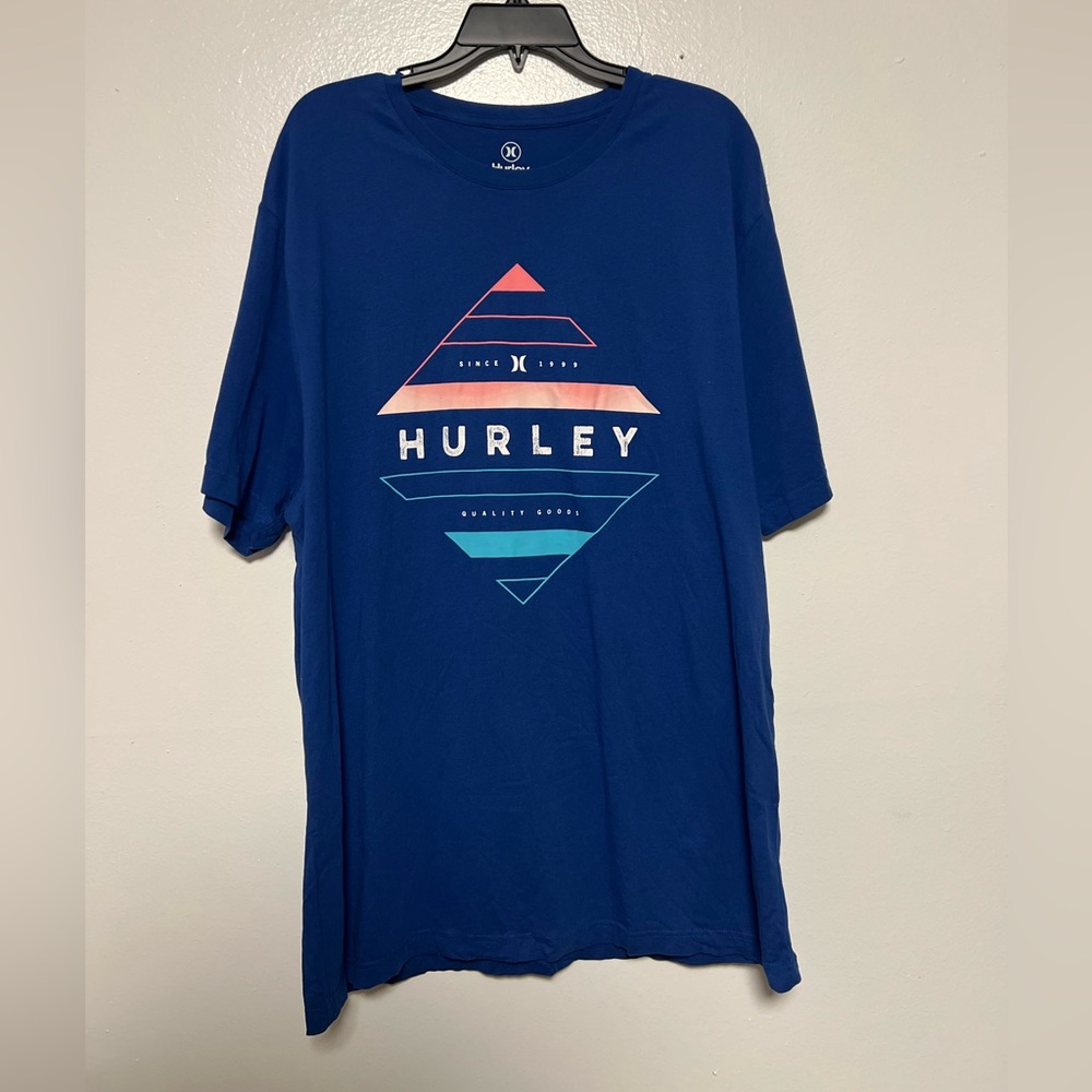 Hurley Men's Short Sleeve T-Shirt Size XLarge Blue 100% Cotton New Without Tag